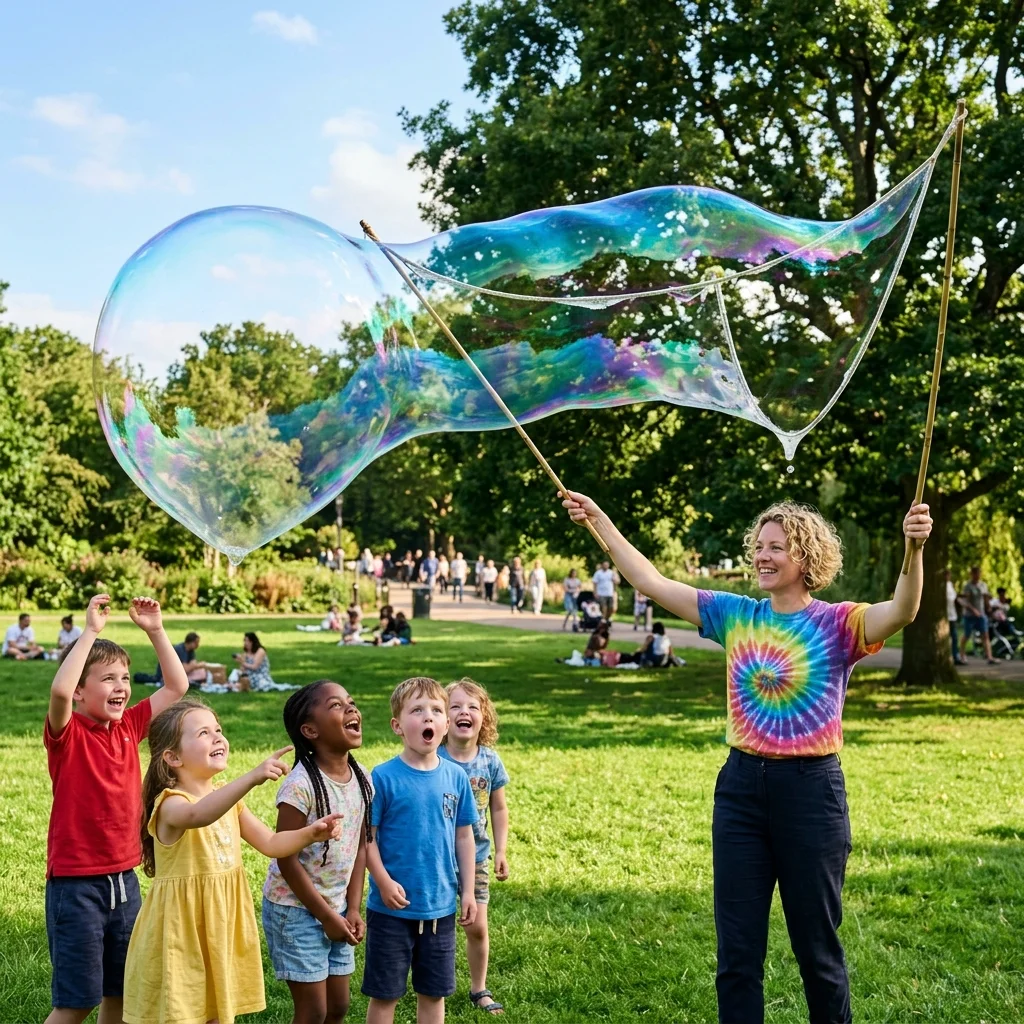 Çocuk Festivallerinde Bubble Show (Dev Baloncuk) Gösterisi