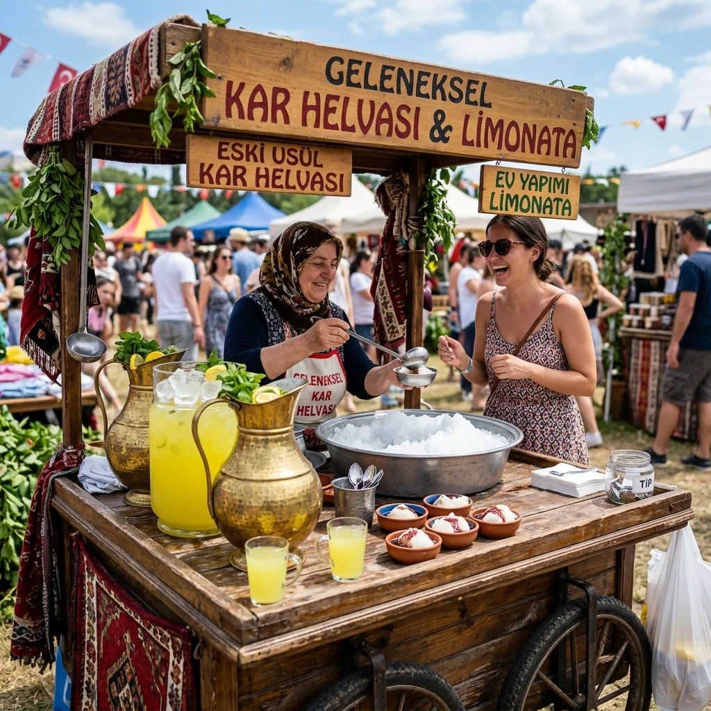 Ağustos Sıcağında Serinleten İkramlar: Kar Helvası ve Limonatacı